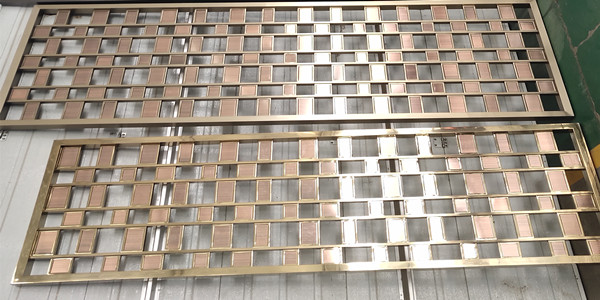 鈦金紅古銅雙色不銹鋼屏風(fēng)