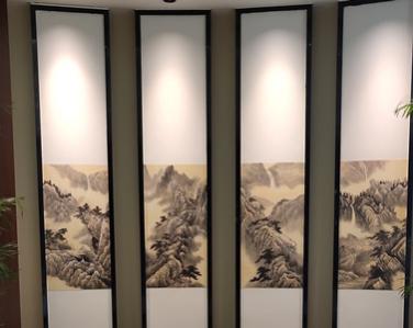 <strong>酒店夾絹黑鈦不銹鋼屏風(fēng)</strong>