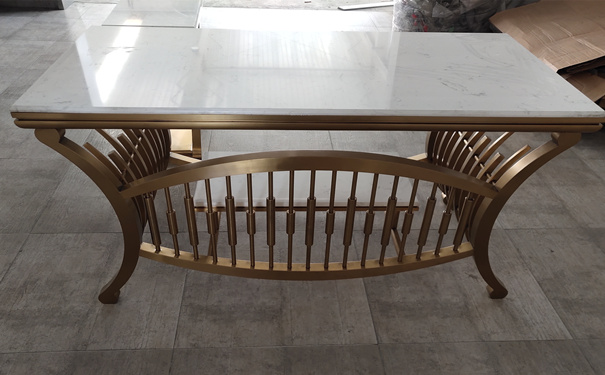 仿古型酒店使用的鈦金不銹鋼桌子 仿古型酒店使用的鈦金不銹鋼桌子